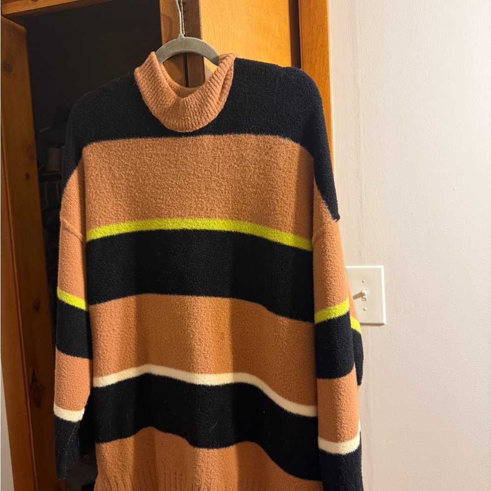Striped tunic sweater